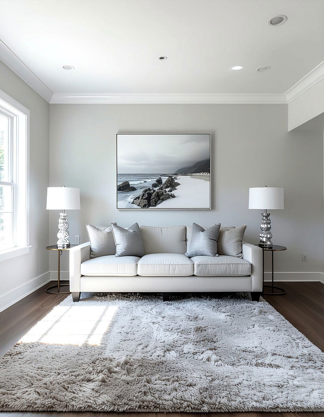 Gray and white living room - 30 living room gray walls