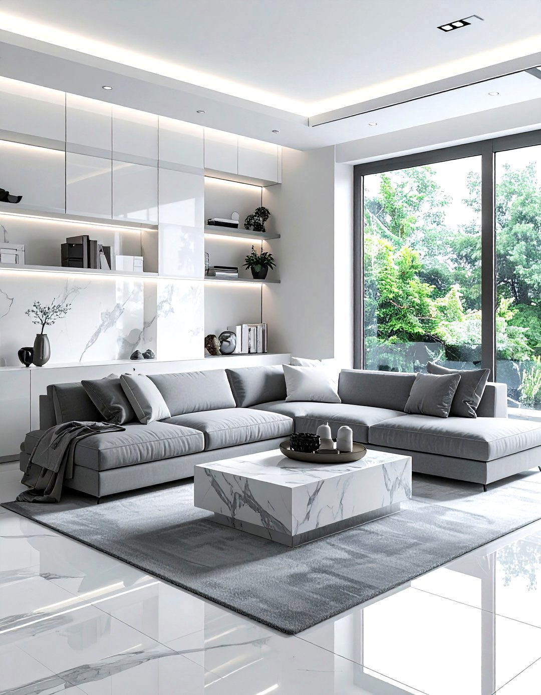 Gray and white living room - 30 minimalist gray living room ideas