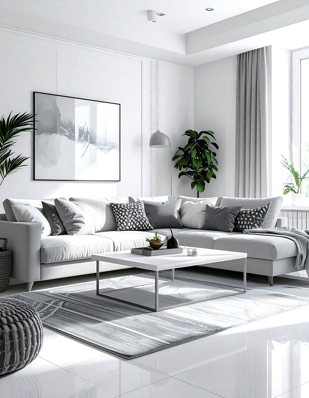 Gray and white living room - 30 modern gray living room ideas