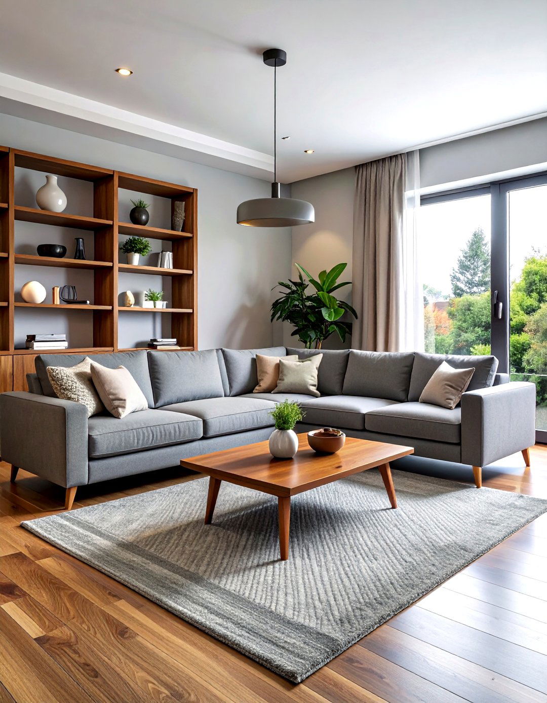 Gray and wood living room - 30 modern gray living room ideas