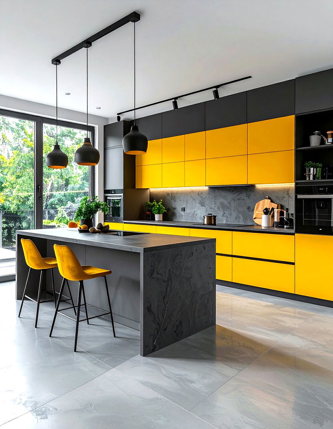 Gray and yellow kitchen - 30 yellow kitchen decor ideas