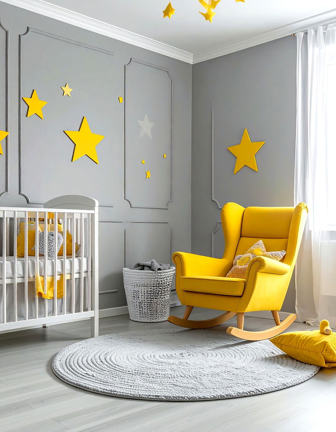 Gray and yellow nursery - 30 gray and yellow bedroom ideas