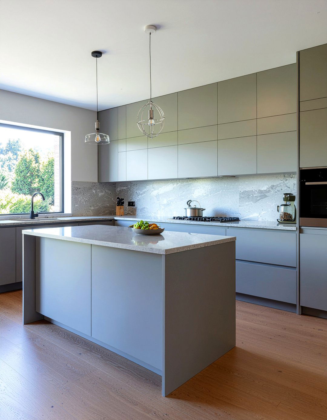 Gray backsplash gray countertops - 30 gray countertop kitchen ideas