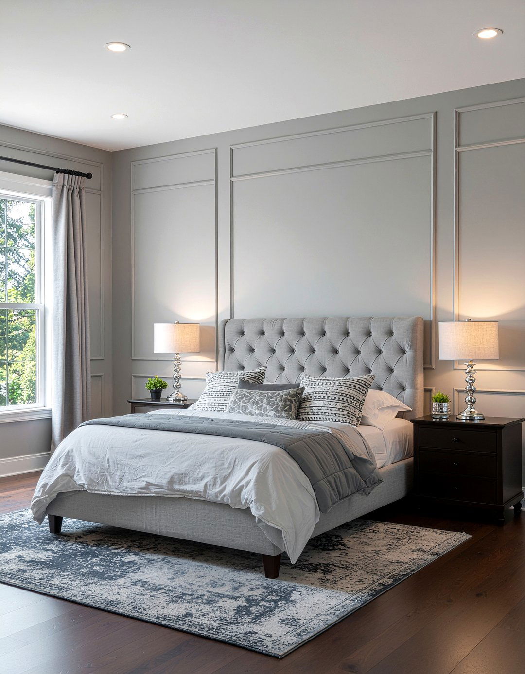 Gray bedroom paneling - 30 bedroom gray walls