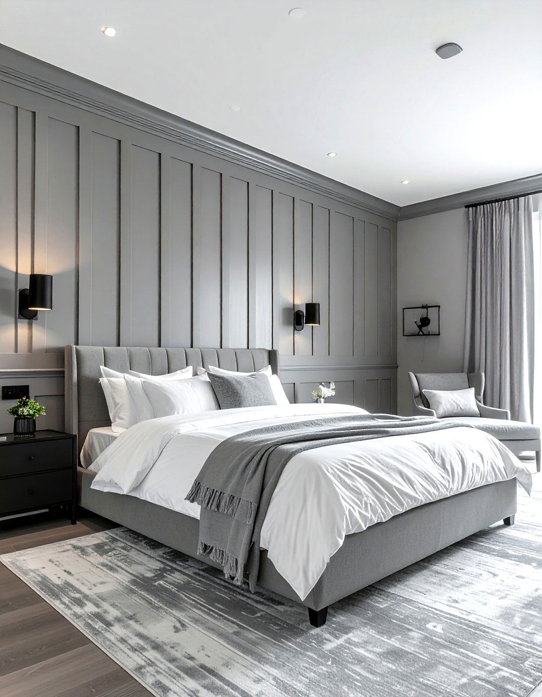 30 Elegant Farmhouse Gray Bedroom Ideas for a Cozy Vibe