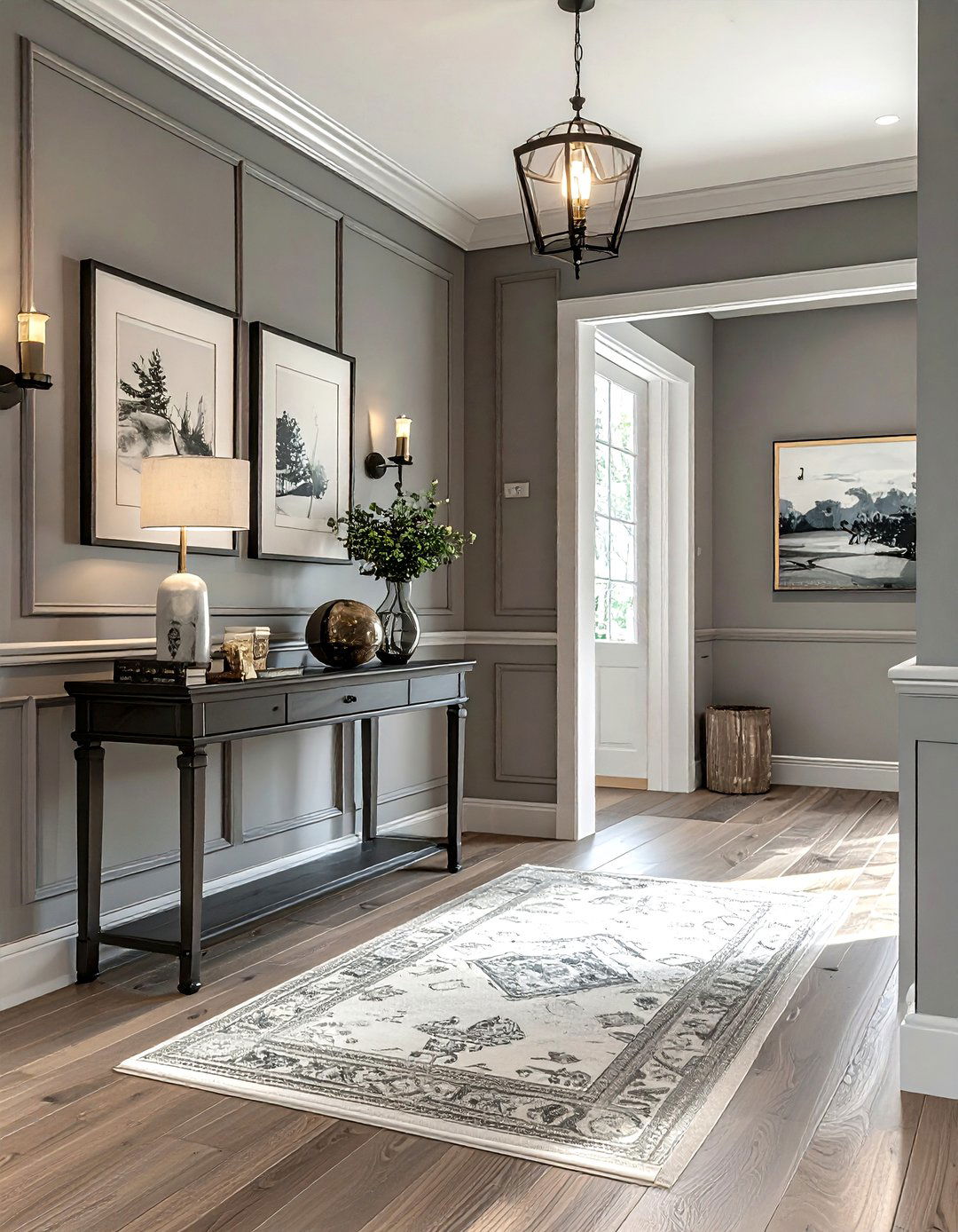 Gray board and batten - 30 gray decor ideas