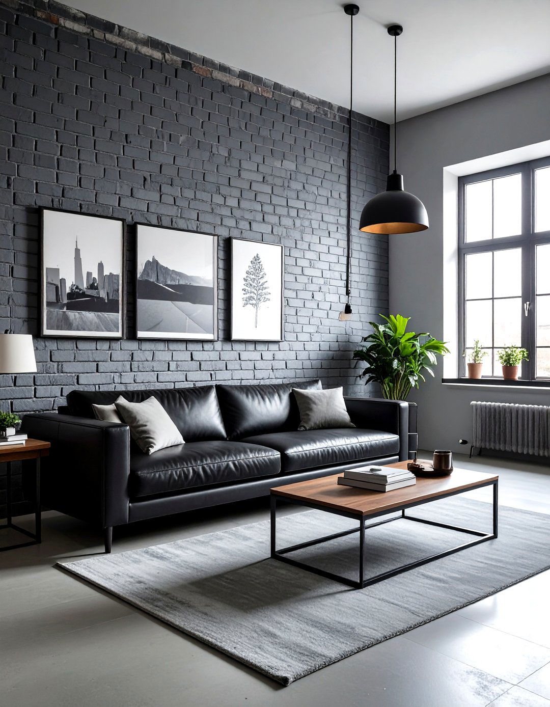 Gray brick wall living room - 30 modern gray living room ideas