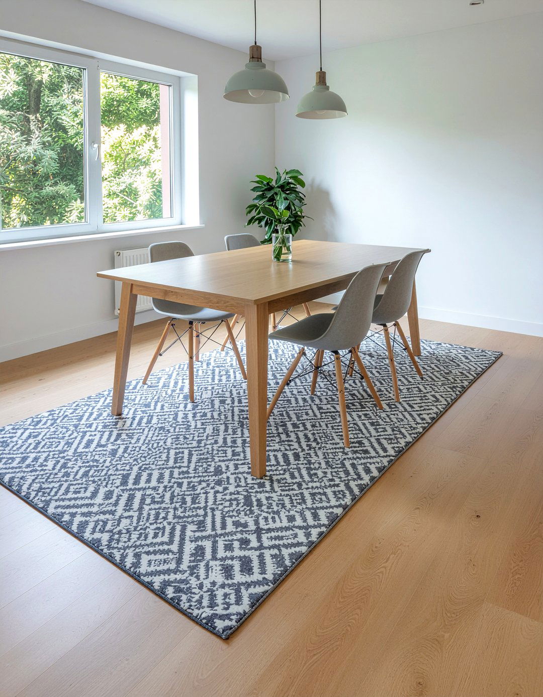 Gray dining room rug - 30 gray dining room ideas