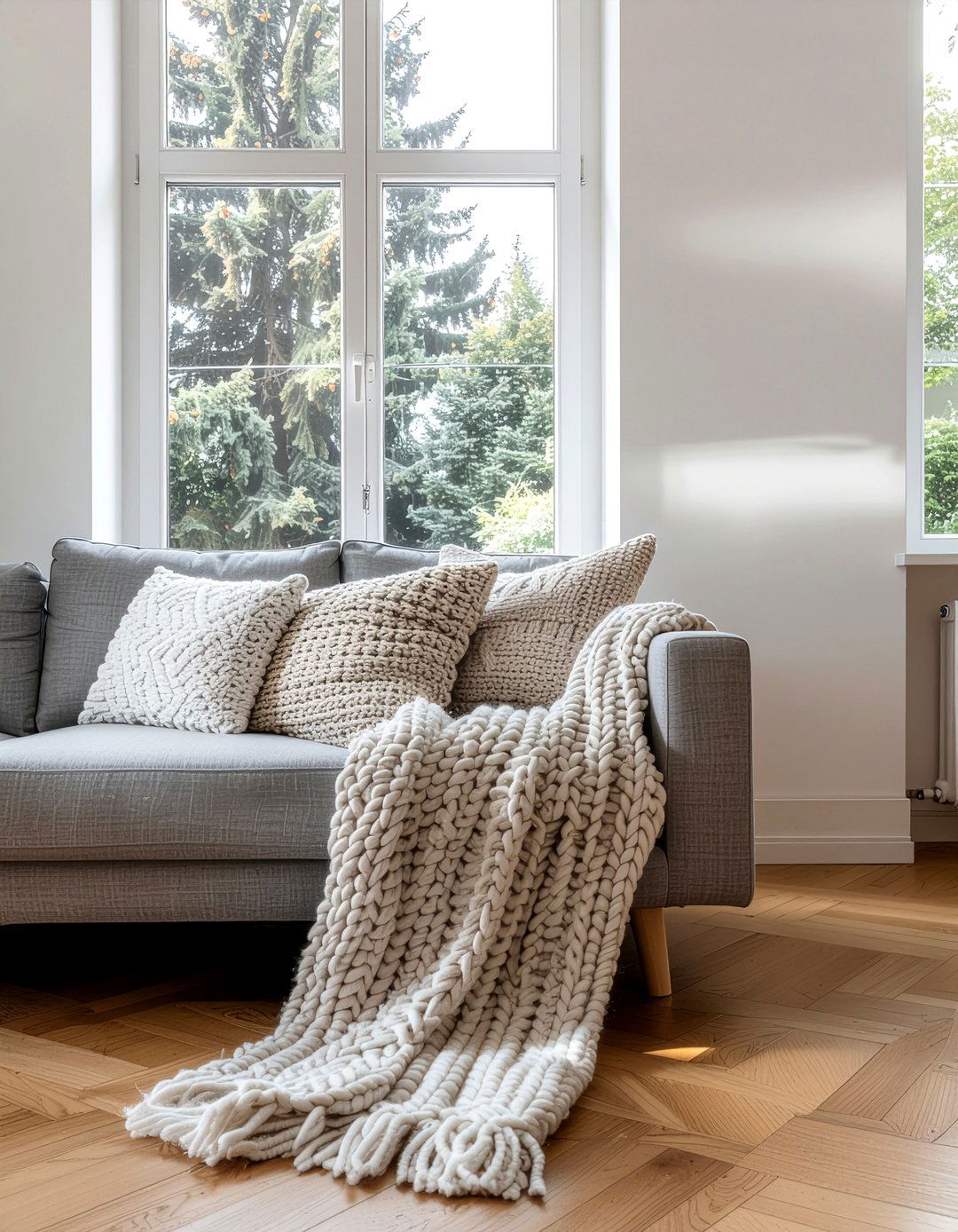 Gray fabric sofa - 30 fabric sofa living room ideas