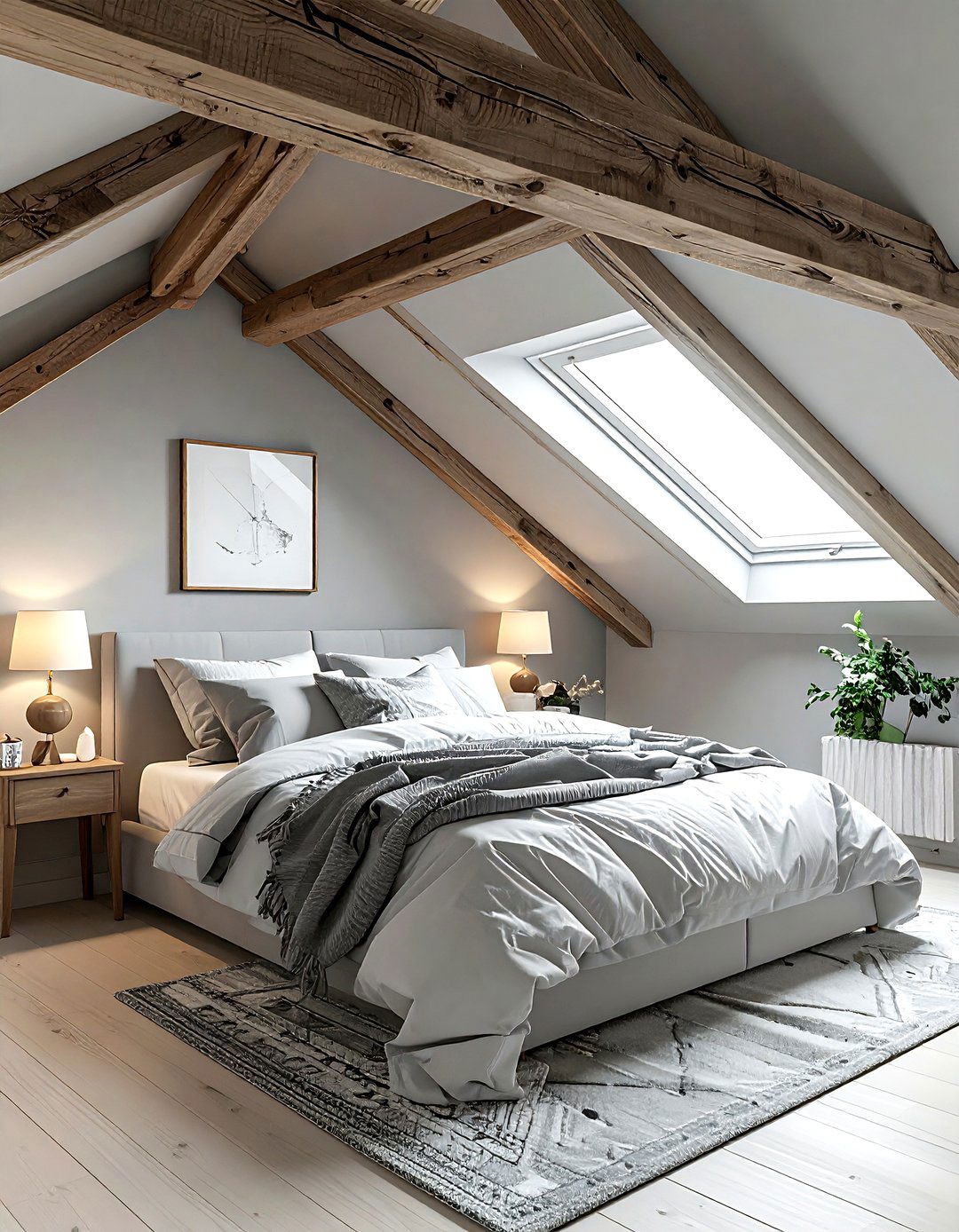 Gray farmhouse attic bedroom - 30 farmhouse gray bedroom ideas
