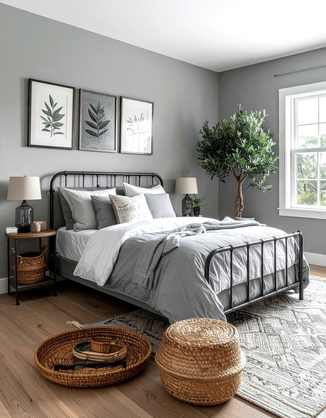 Gray farmhouse bedroom decor - 30 farmhouse gray bedroom ideas