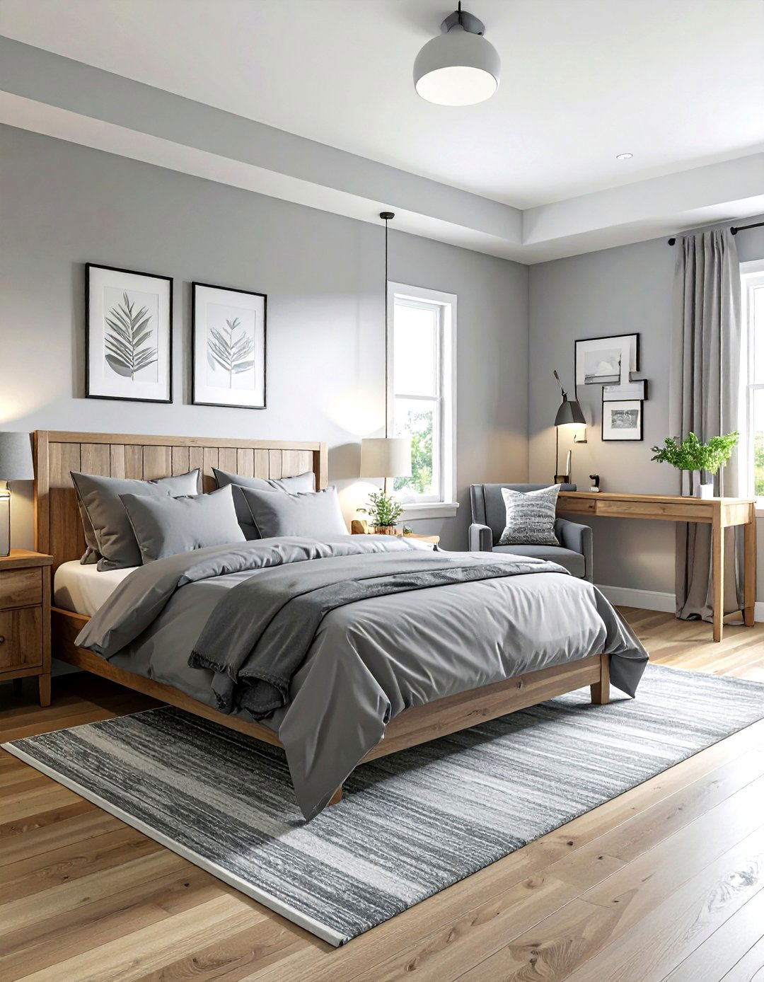 Gray farmhouse guest bedroom - 30 farmhouse gray bedroom ideas