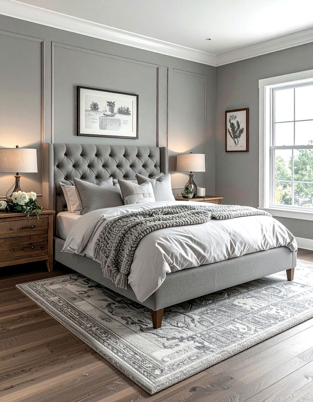 Gray farmhouse master bedroom - 30 farmhouse gray bedroom ideas