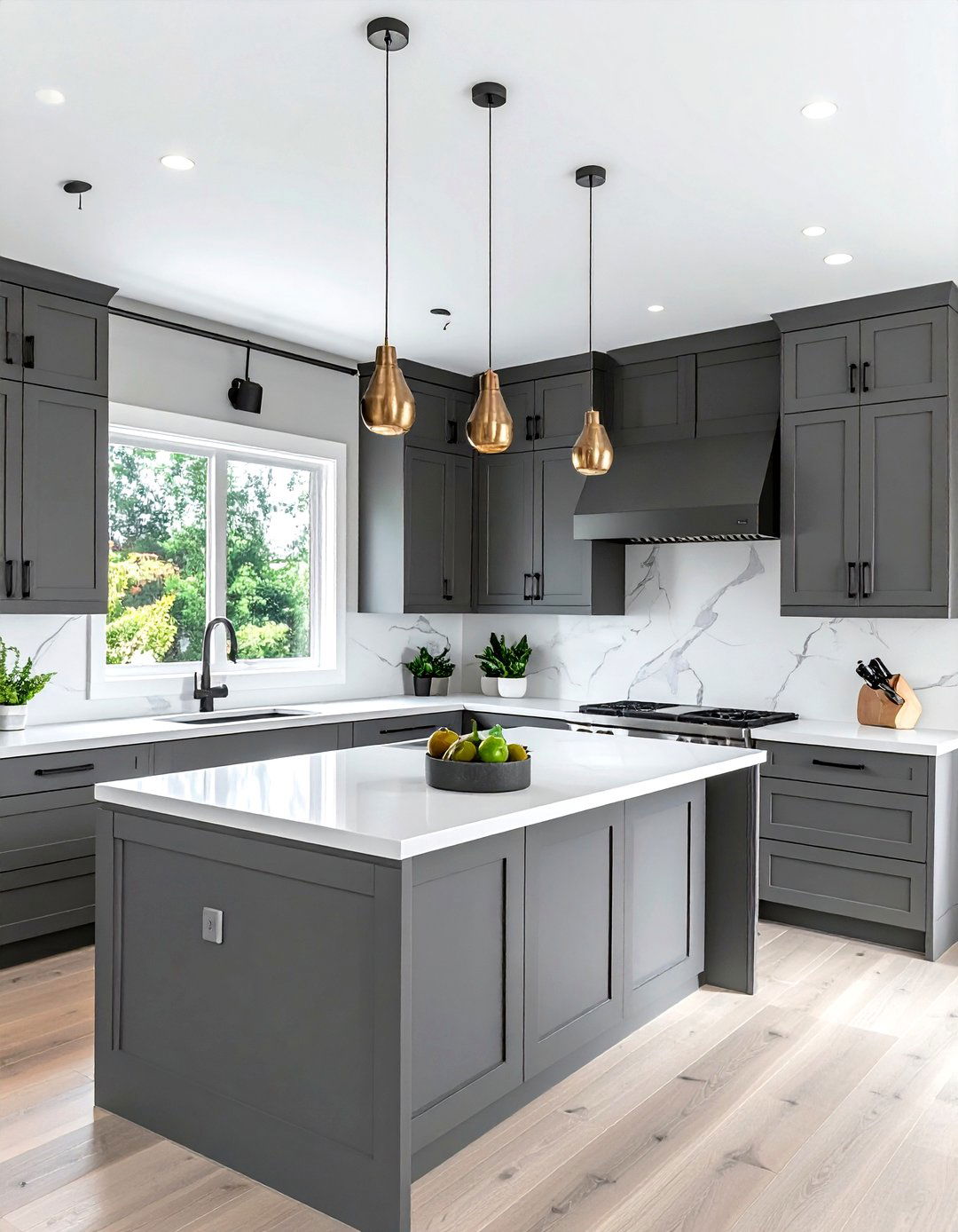 Gray flat panel cabinets - 30 flat panel kitchen cabinet ideas