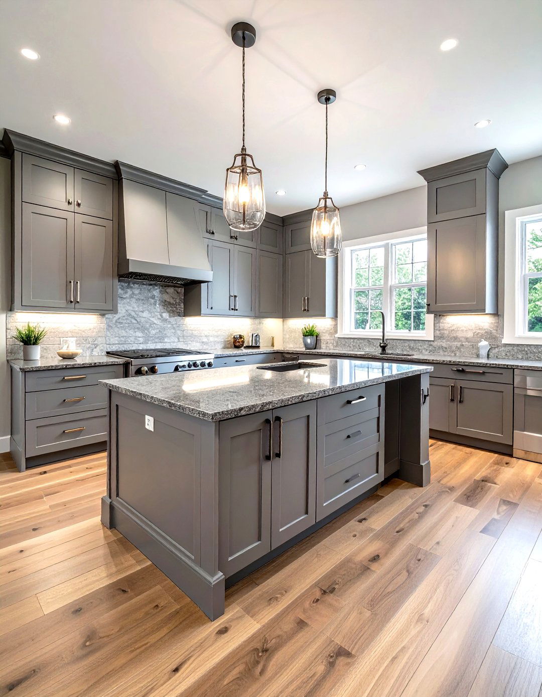 Gray granite kitchen - 30 granite kitchen ideas