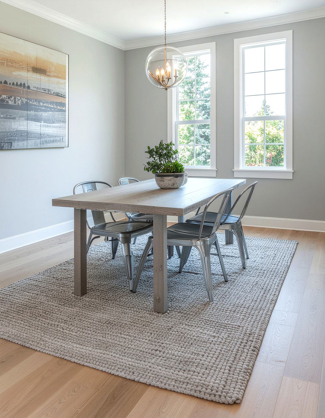 Gray jute rug for neutral dining room - 30 jute rug dining room ideas