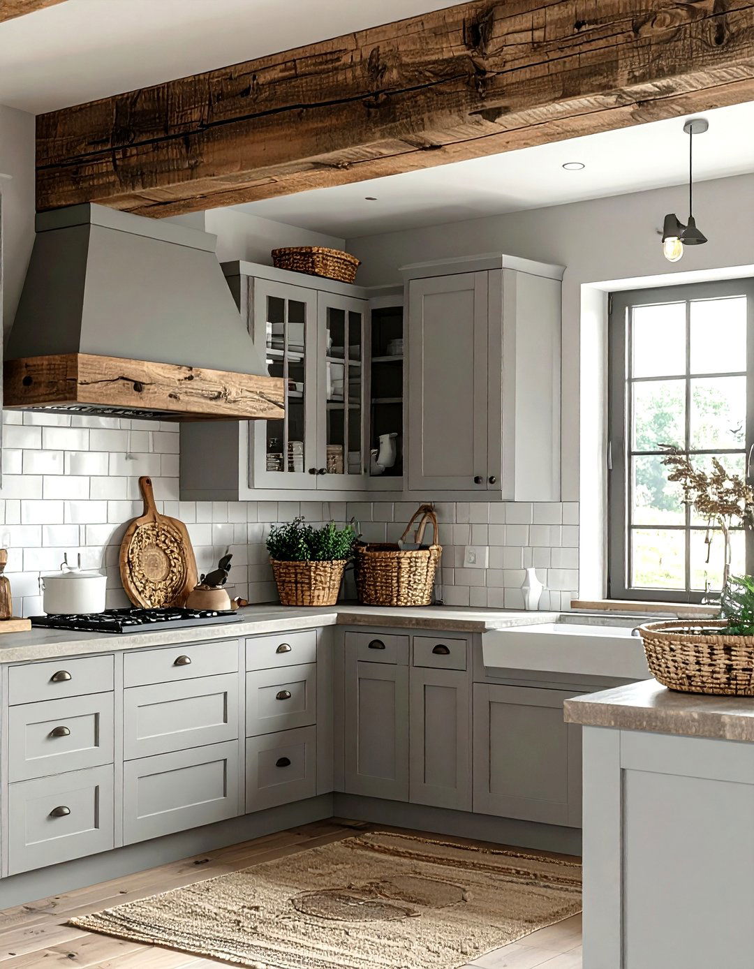 Gray kitchen rustic accents - 30 gray kitchen decor ideas
