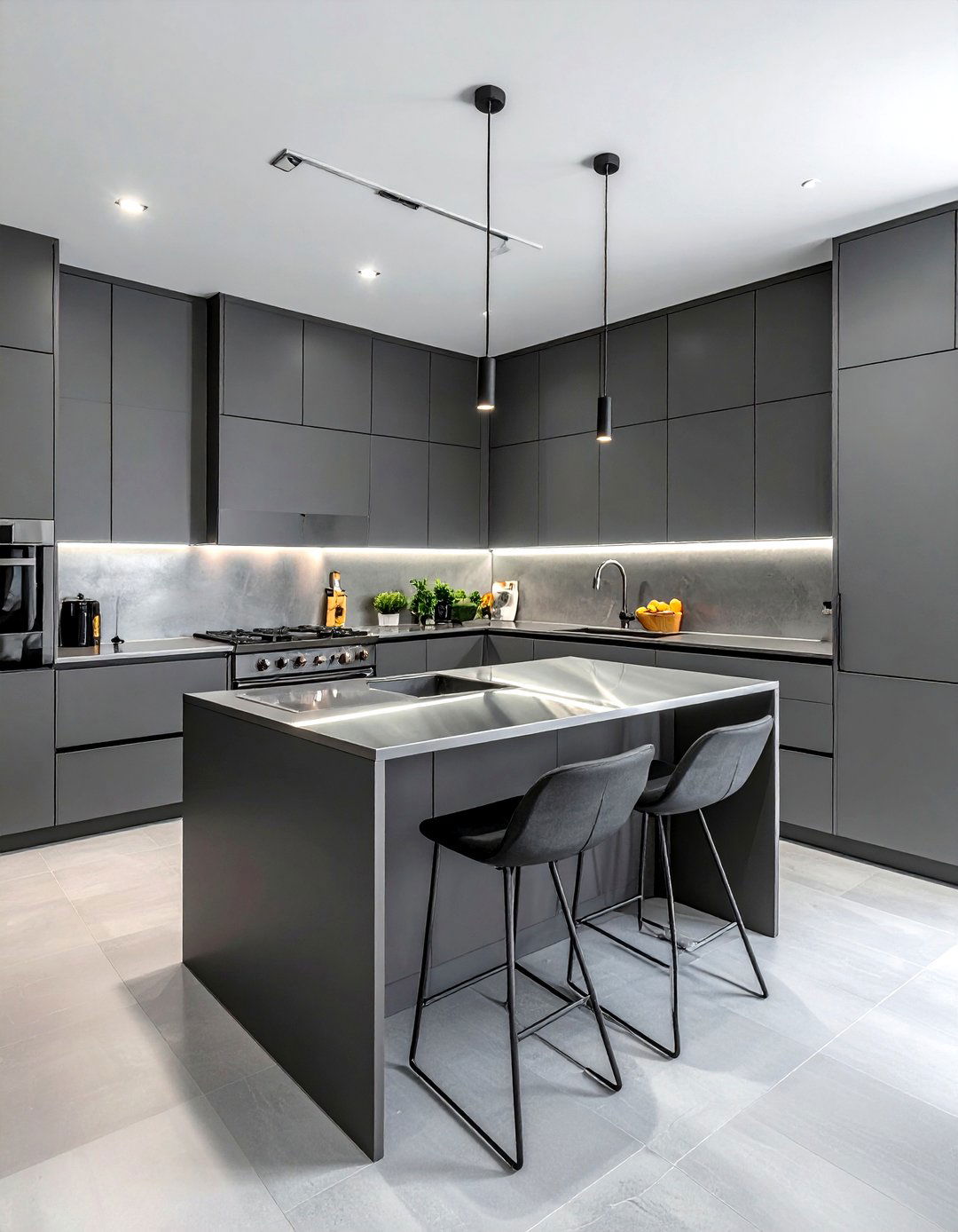 Gray kitchen stainless steel - 30 stainless steel countertop kitchen ideas