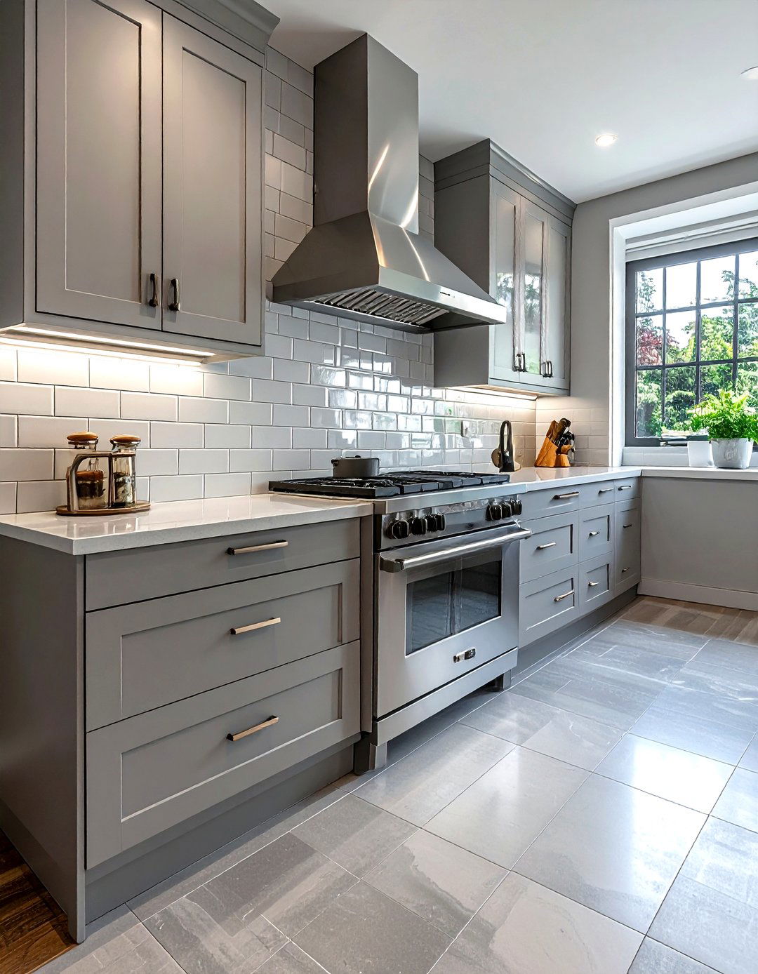 Gray kitchen subway tile - 30 gray kitchen decor ideas
