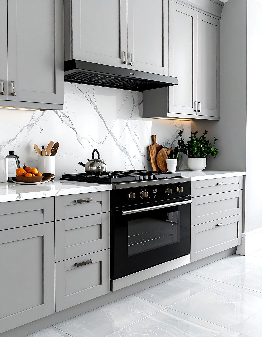 Gray kitchen wall oven - 30 wall oven kitchen ideas