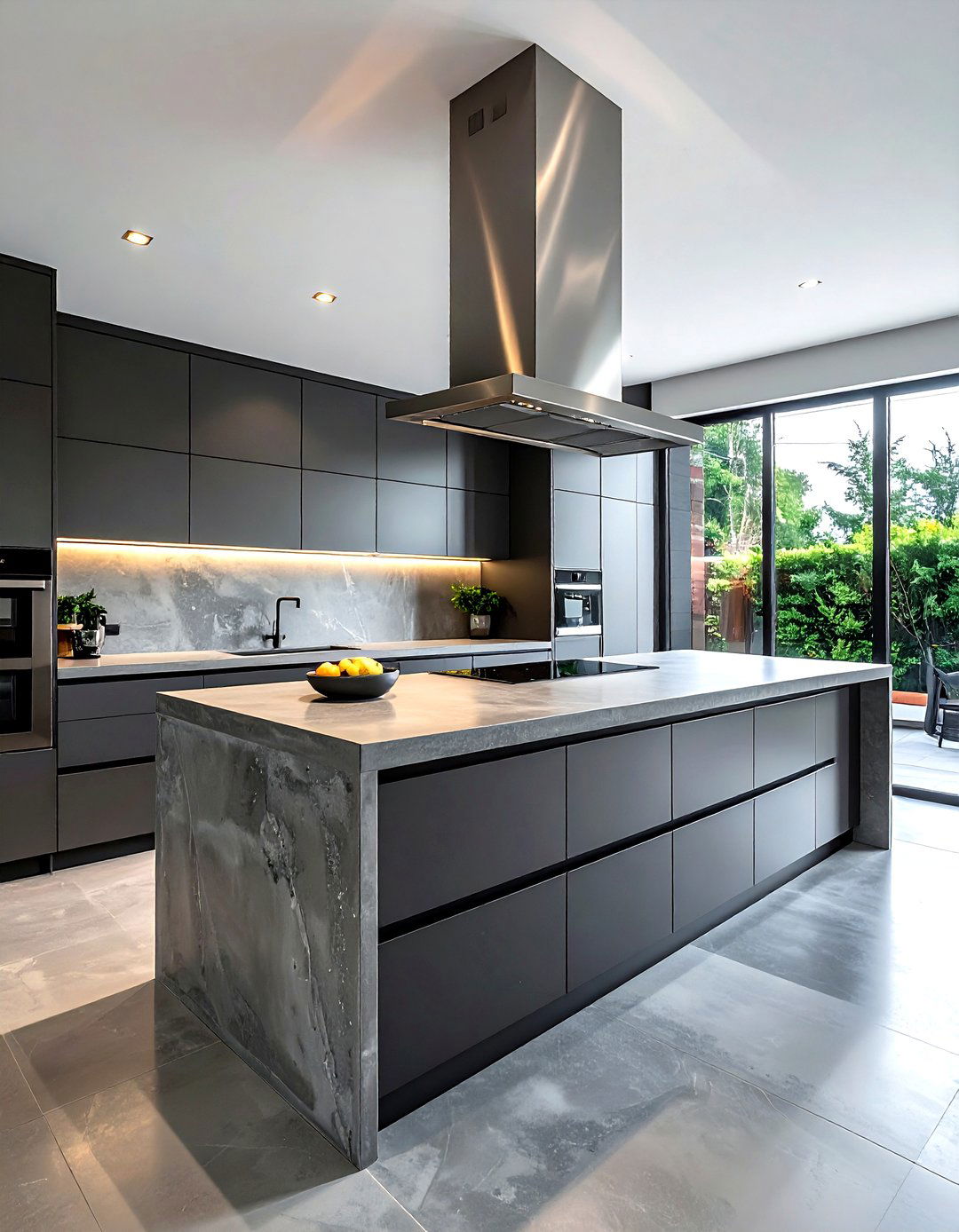 Gray kitchen with concrete countertops - 30 gray kitchen decor ideas