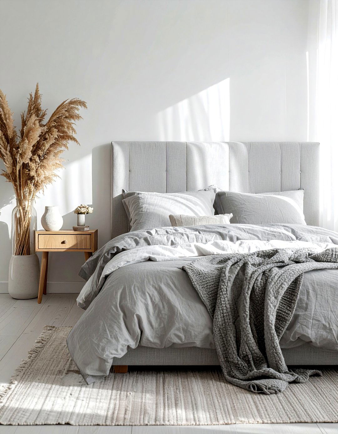 Gray linen bedroom - 30 coastal gray bedroom ideas