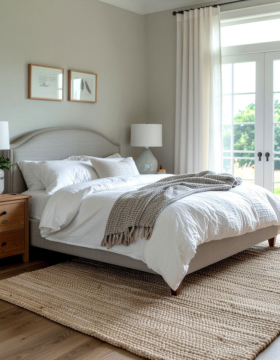 Gray linen wingback bed - 30 upholstered bed ideas