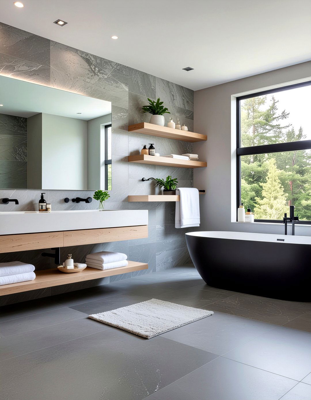 Gray marble bathroom - 30 marble look bathroom ideas