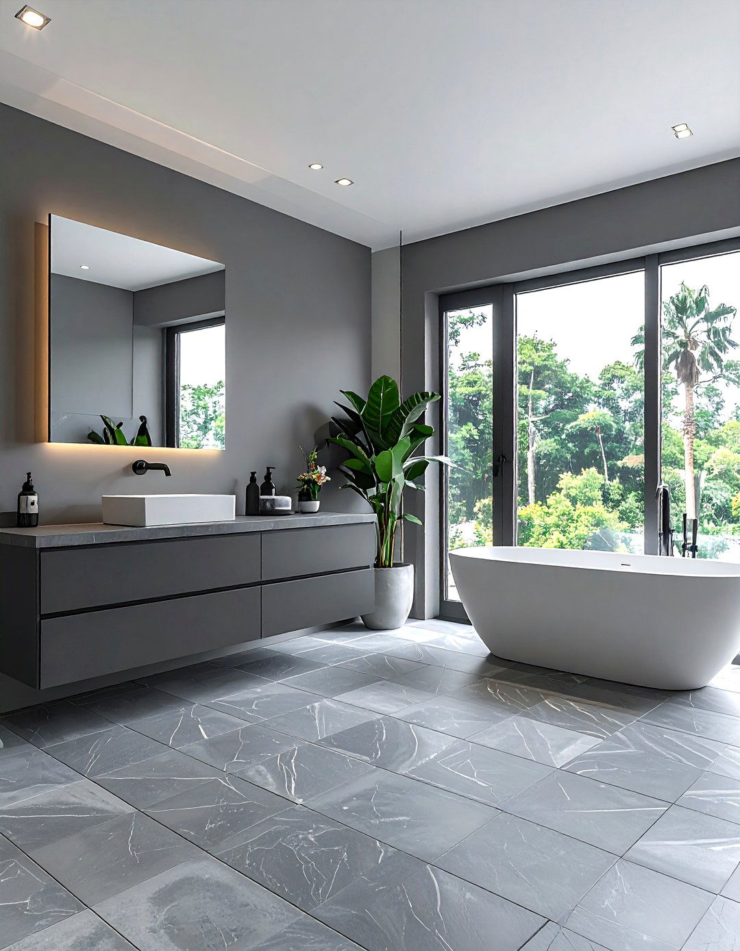 Gray patterned tile - 30 gray decor ideas