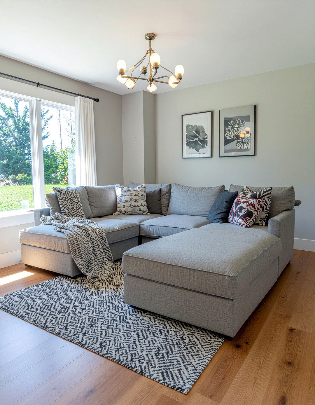 Gray sectional couch - 30 warm gray living room ideas