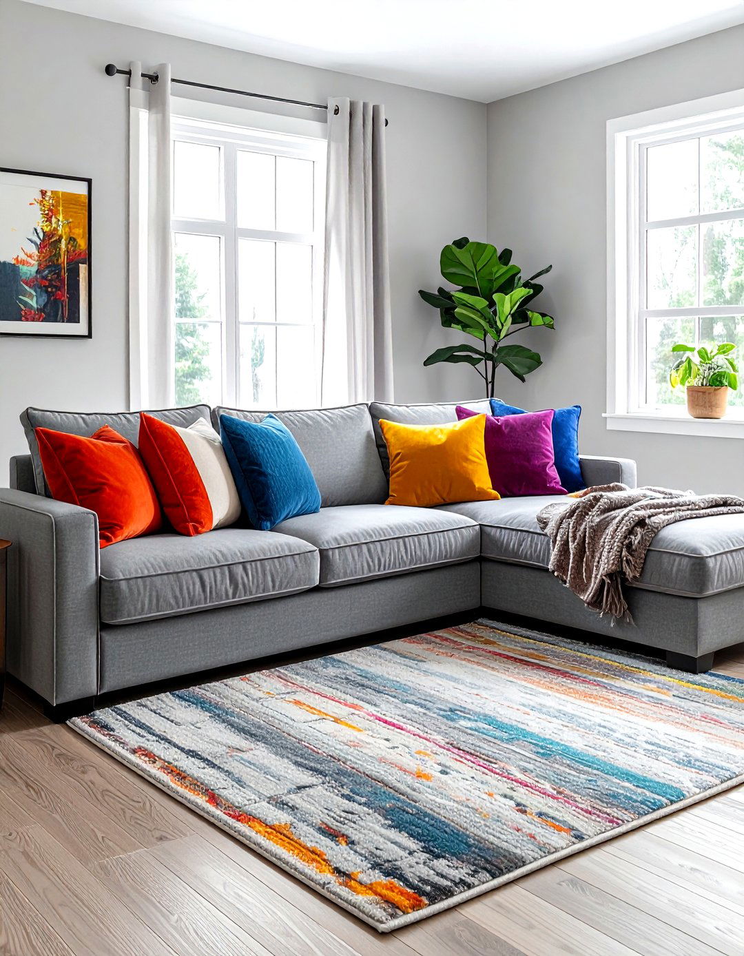 Gray sectional sofa - 30 gray decor ideas