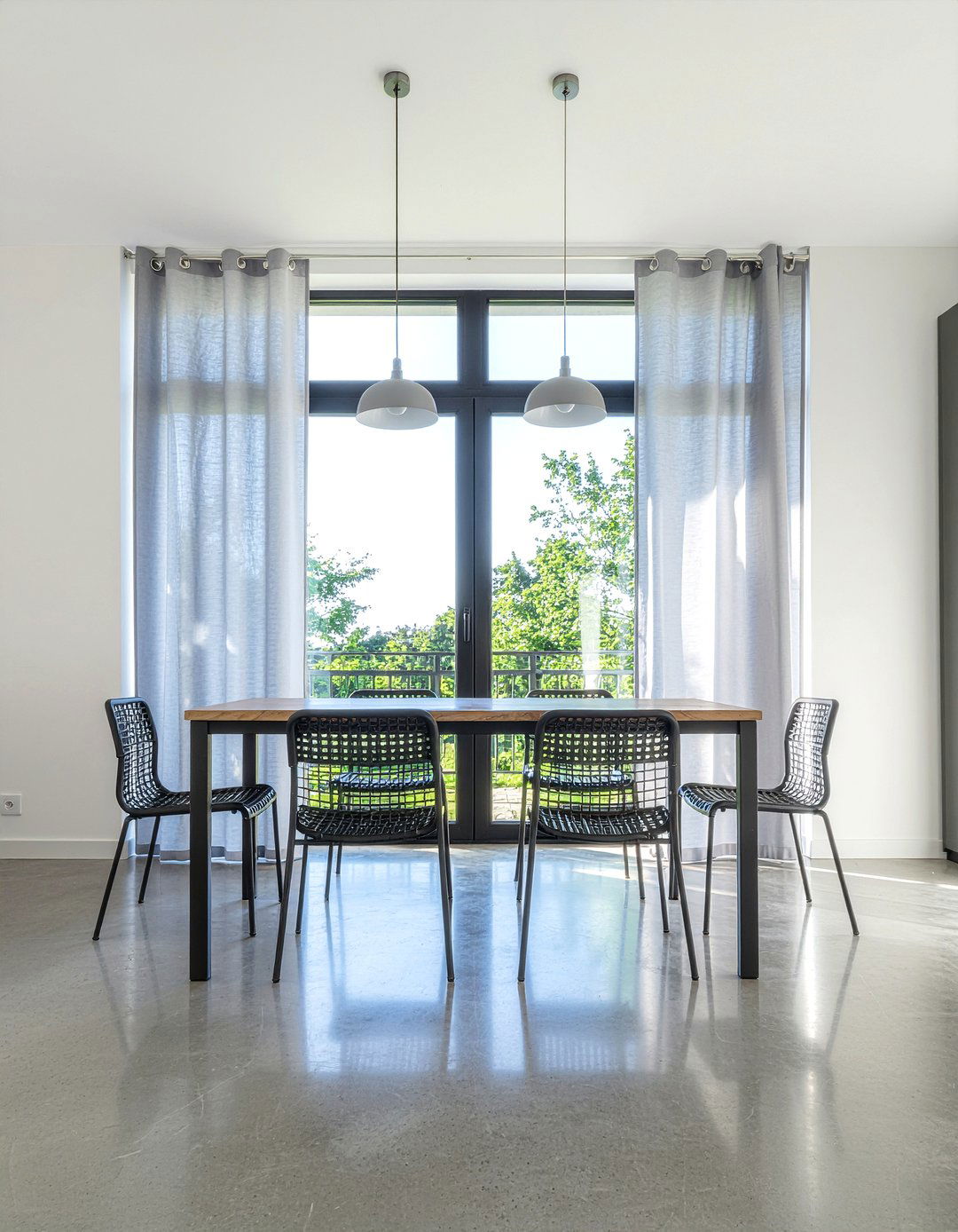 Gray sheer curtains dining room - 30 sheer curtain dining room ideas