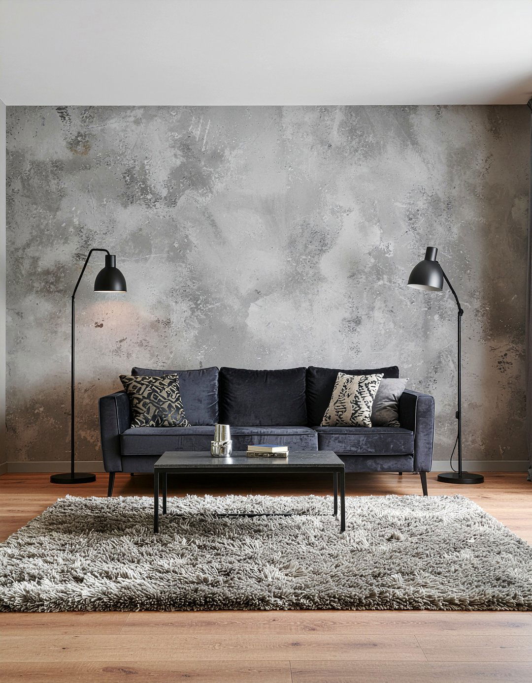 Gray textured wallpaper - 30 living room neutral wallpapers