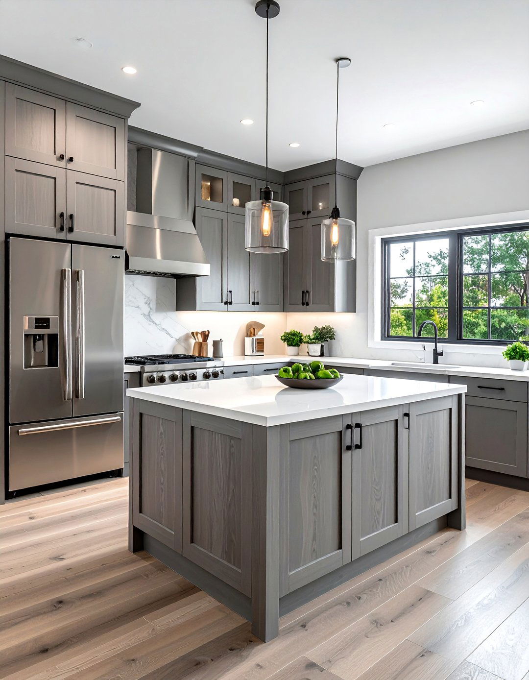 Gray washed wood kitchen - 30 natural wood kitchen ideas