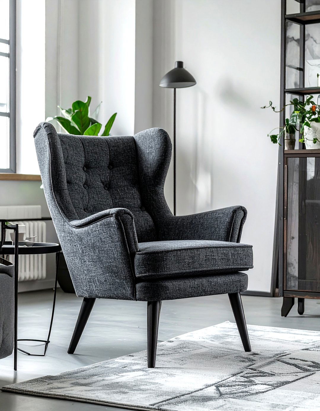 Gray wingback chair - 30 living room wingback chairs