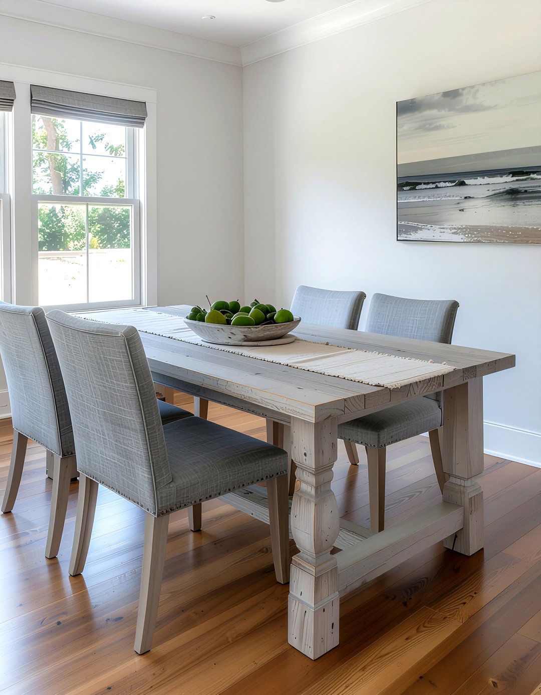 Gray wood dining table - 30 gray dining room ideas