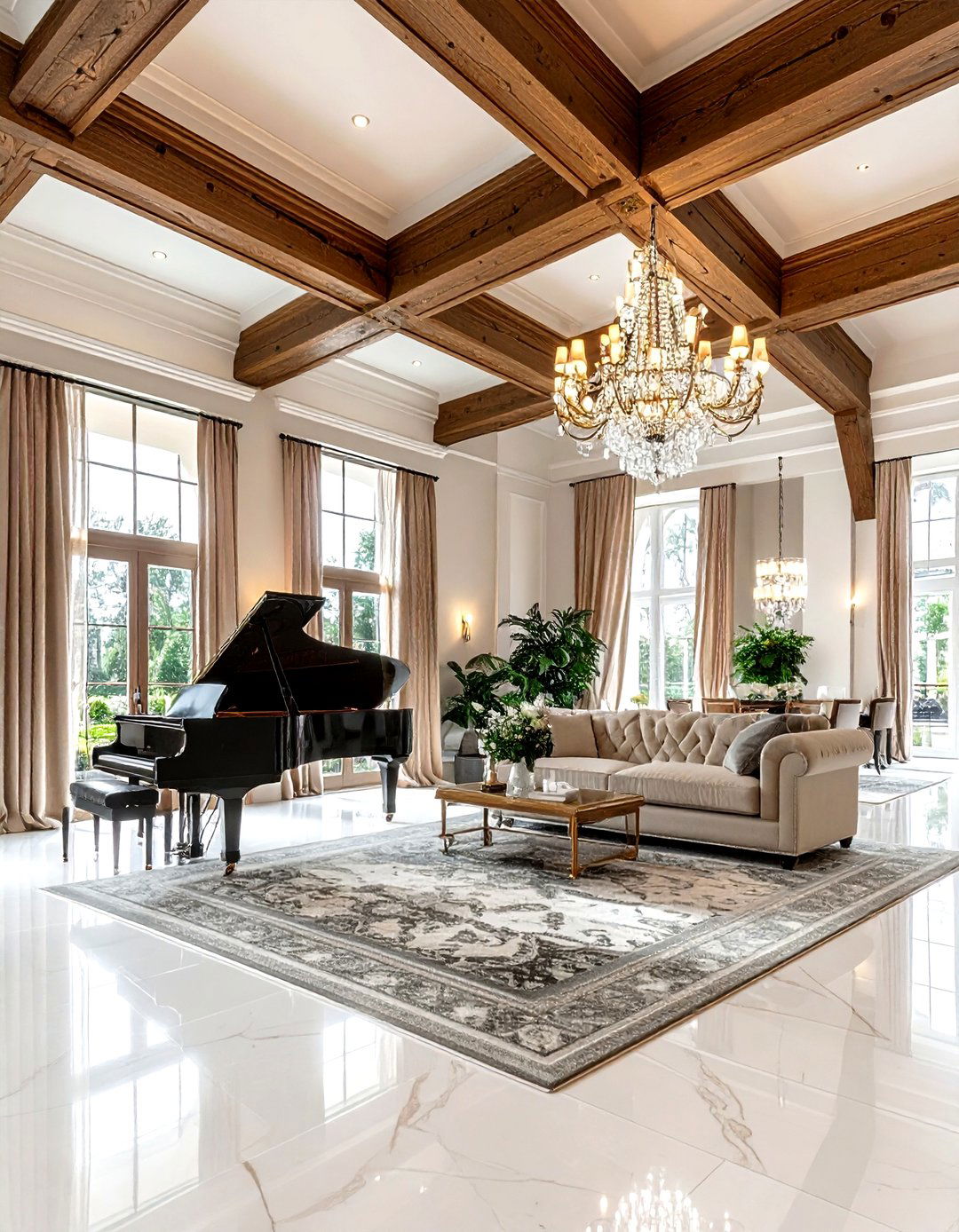 Great Room Wood Truss - 30 living room trusses ideas