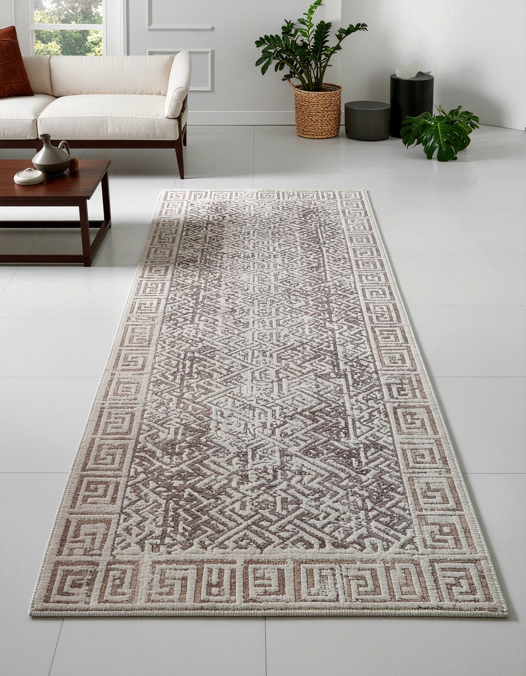 Greek Key Area Rug - 30 living room Empire furniture ideas