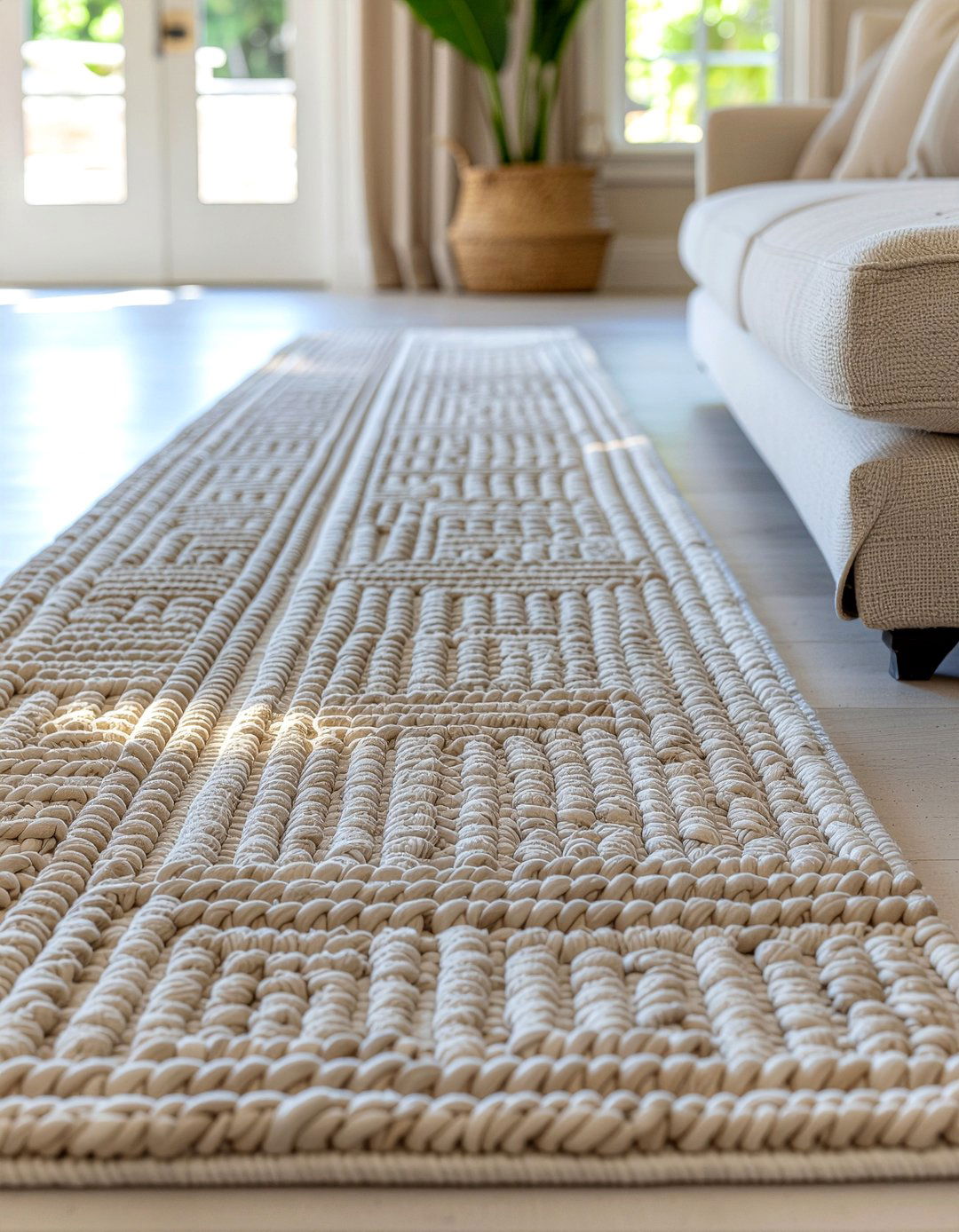 Greek Key Pattern Rug - 30 Greek living room ideas