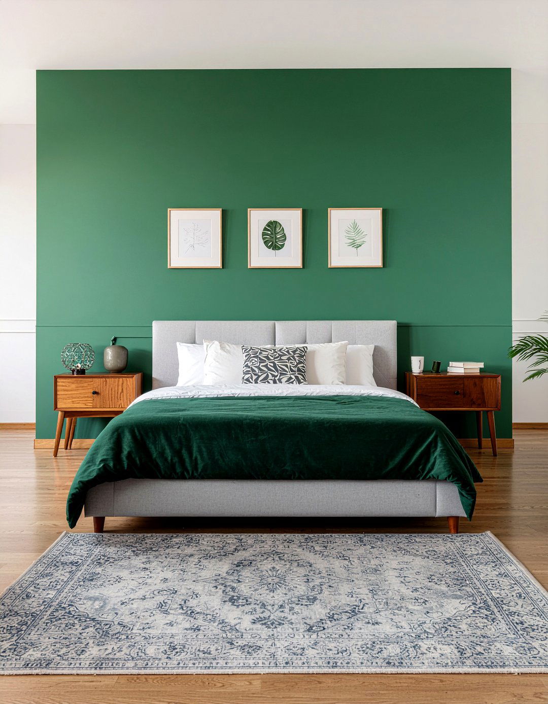 Green Accent Wall - 30 green bedroom ideas