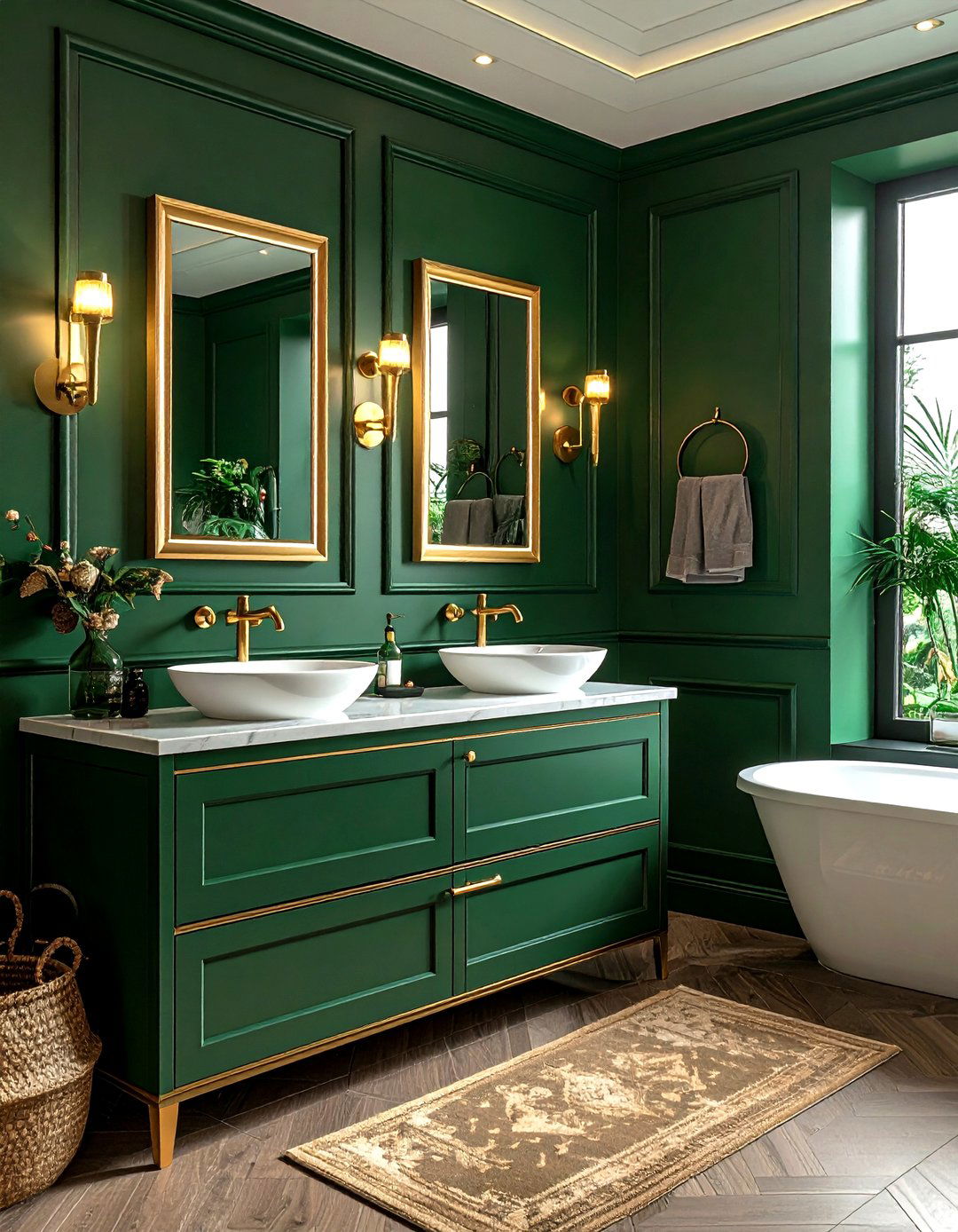 Green And Gold Bathroom - 30 green bathroom decor ideas