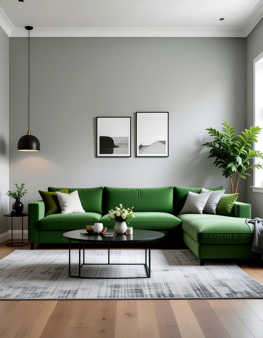 Green And Gray Living Room - 30 green living room ideas