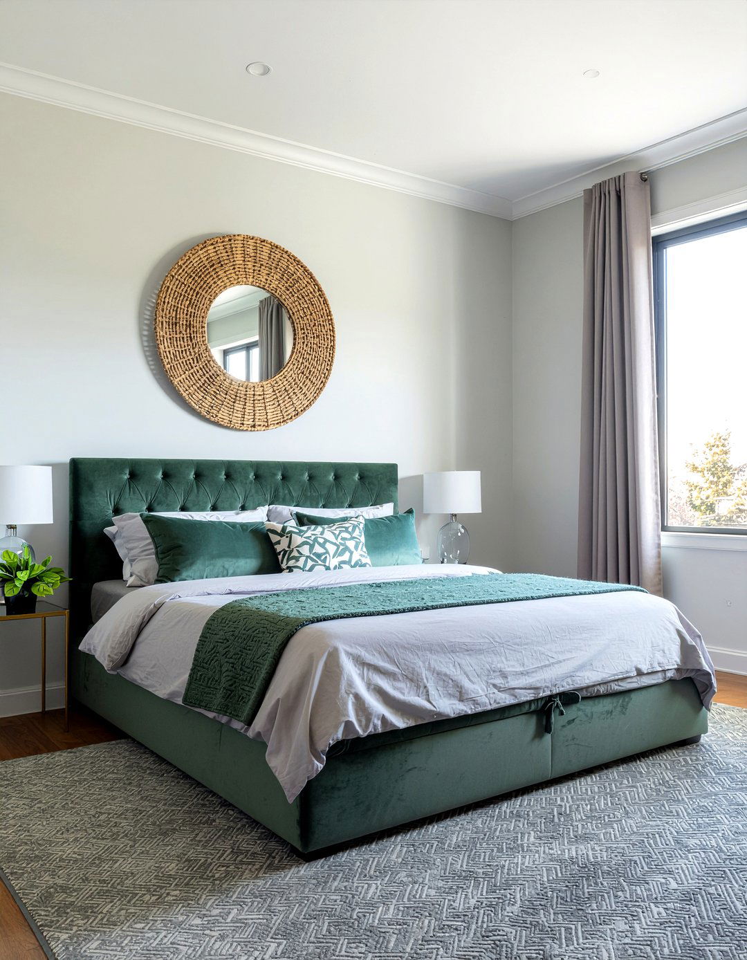 Green And Grey Bedroom - 30 green bedroom ideas