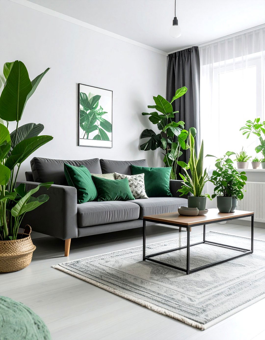 Green And Grey Boho Living Room - 30 bohemian green living room ideas