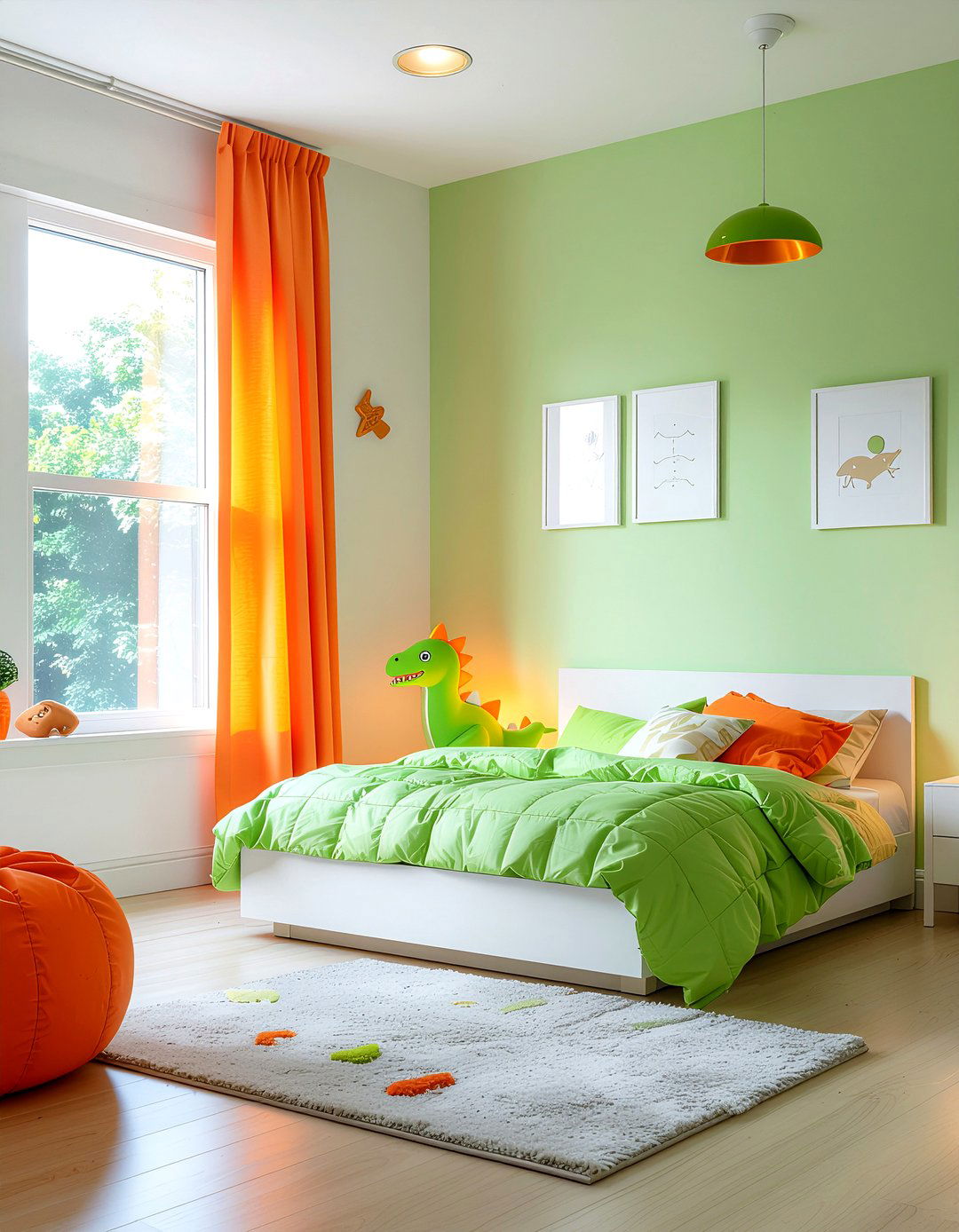 Green And Orange Dinosaur Bedroom - 30 dinosaur bedroom ideas