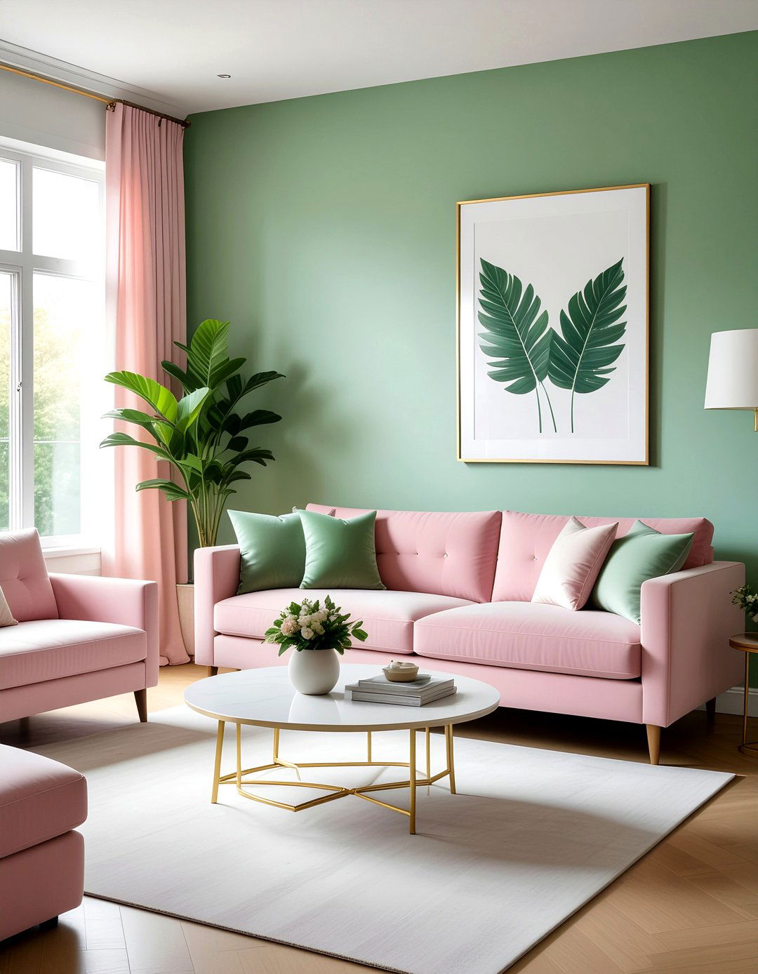 Green And Pink Living Room - 30 green living room ideas