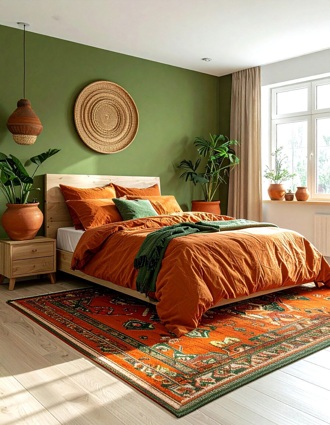 Green And Terracotta Bedroom - 30 contemporary green bedroom ideas