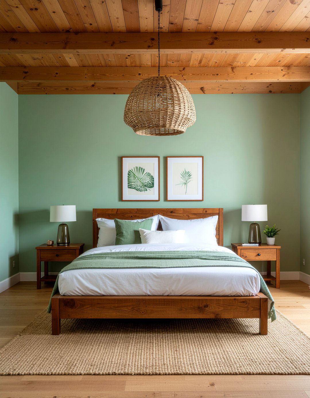 Green And Wood Bedroom - 30 green bedroom ideas