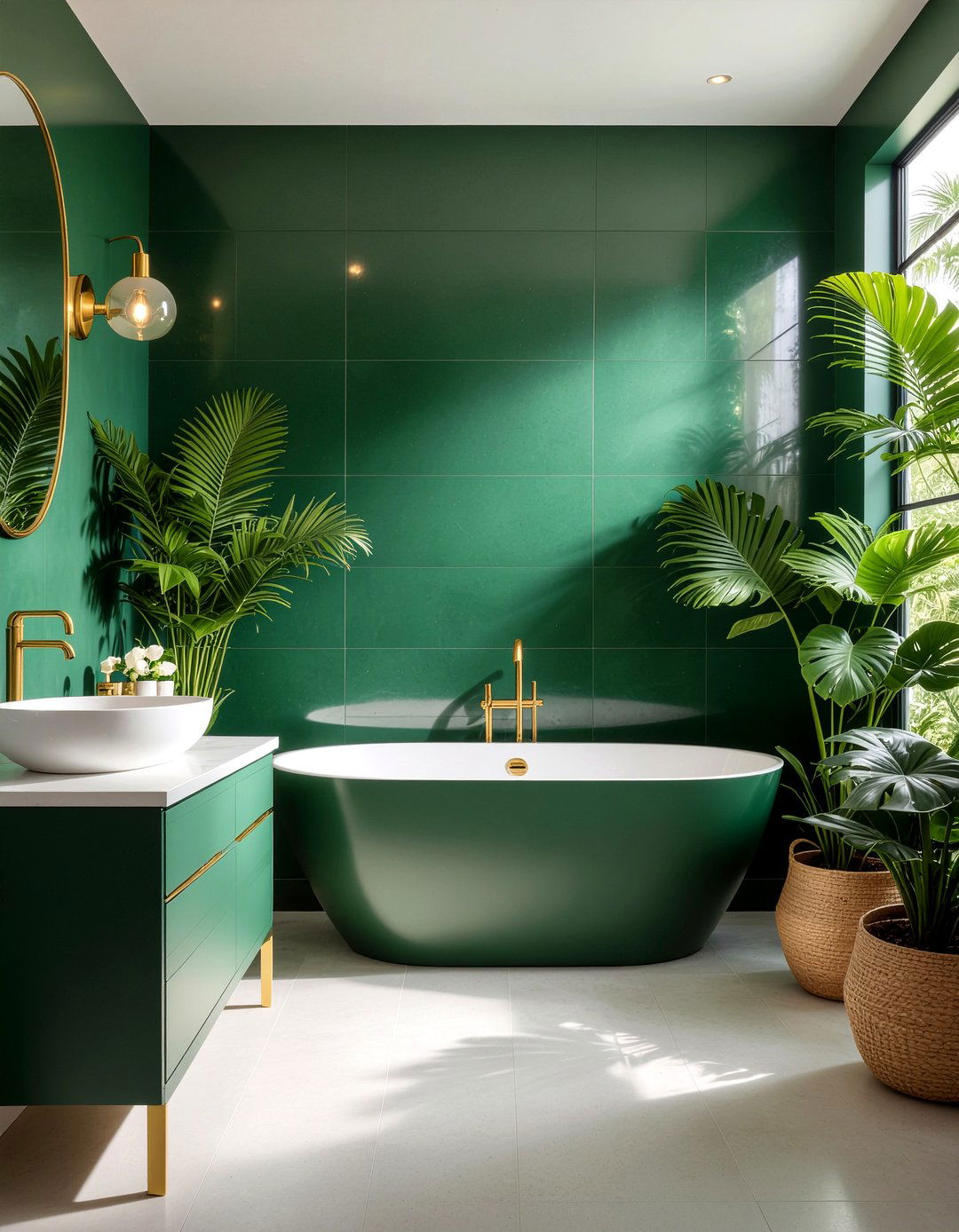 Green Bathroom - 30 bathroom inspiration ideas