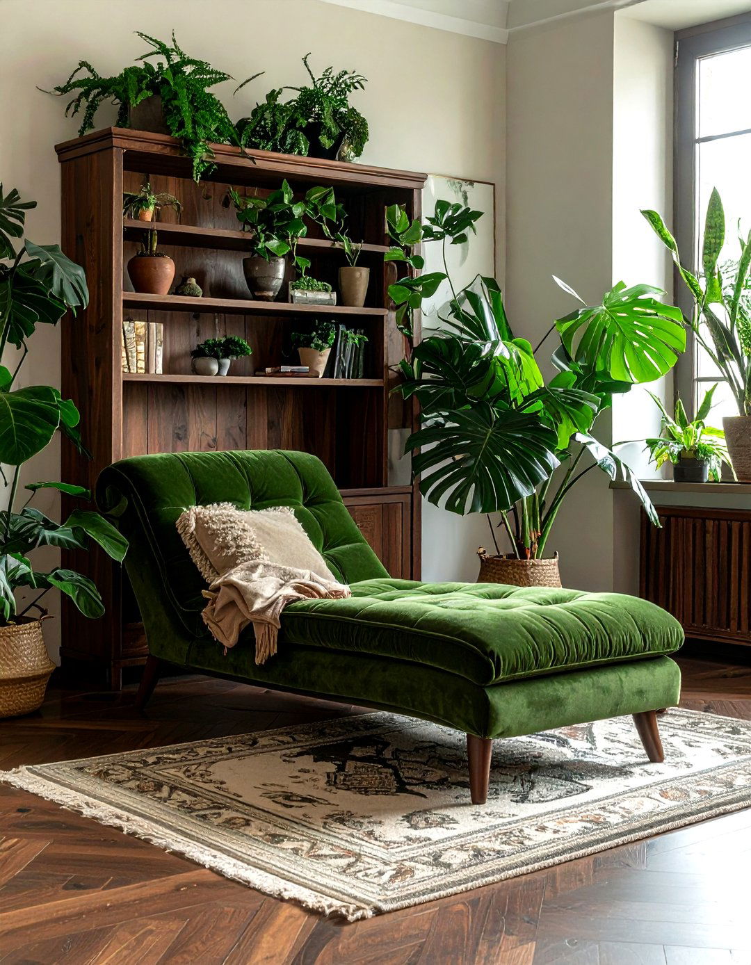 Green Chaise Lounge - 30 living room chaise lounge ideas